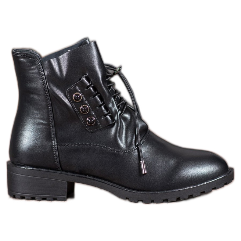 Groto Gogo Bottes à côtes le noir