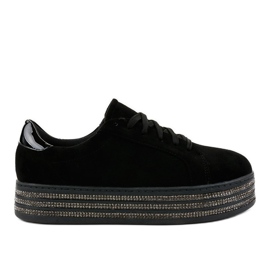 Baskets noires décorées avec des femmes G280