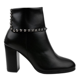 Bottines noires à clous LJ007 le noir Bottines noires à clous LJ007 le noir