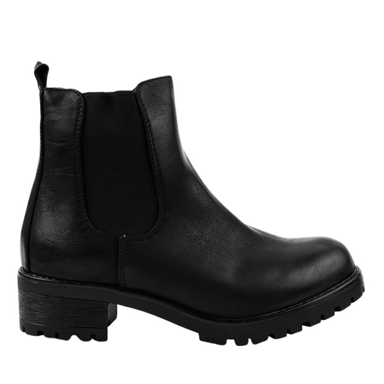 Bottes noires sur le poteau avec un élastique Z105 le noir