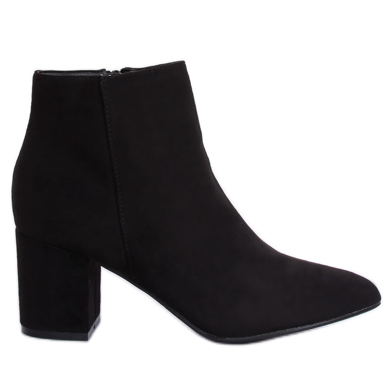 Bottines à talons noires Q1AX608-1 Noir le noir