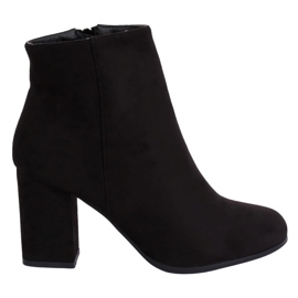Bottines à talons noires G-7656 Noir