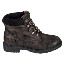 Bottes pailletées VICES brun