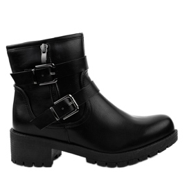 Bottes noires à boucles 9996-5 le noir