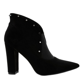 Bottines noires à enfiler avec une bande élastique N2AX1629