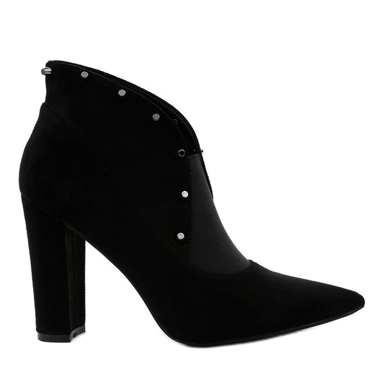 Bottines noires à enfiler avec une bande élastique N2AX1629 le noir
