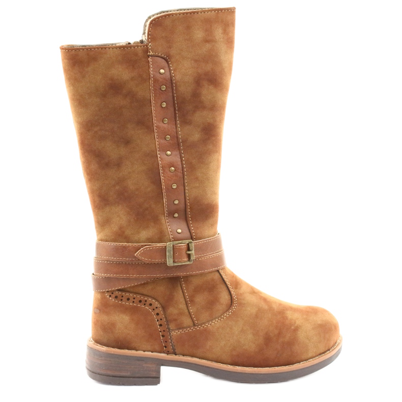 American Club GC31 bottes longues avec strass brun American Club GC31 bottes longues avec strass brun