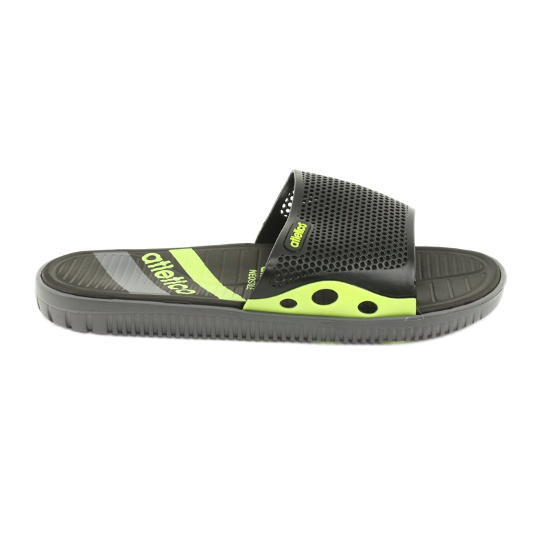 Chaussons noirs pour hommes pour la piscine de l'Atletico le noir vert