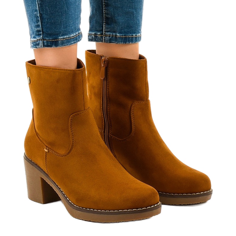 Escarpins en daim marron 8B852 brun
