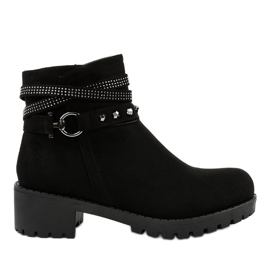 Escarpins en daim noir L3058-29