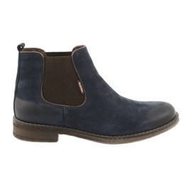 Bottines Chelsea boots à enfiler Badura 4754 brun bleu marine