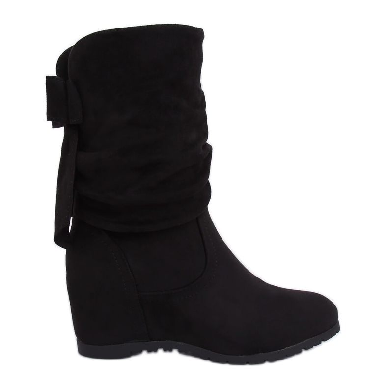 Bottines compensées noires H8120 Negro le noir