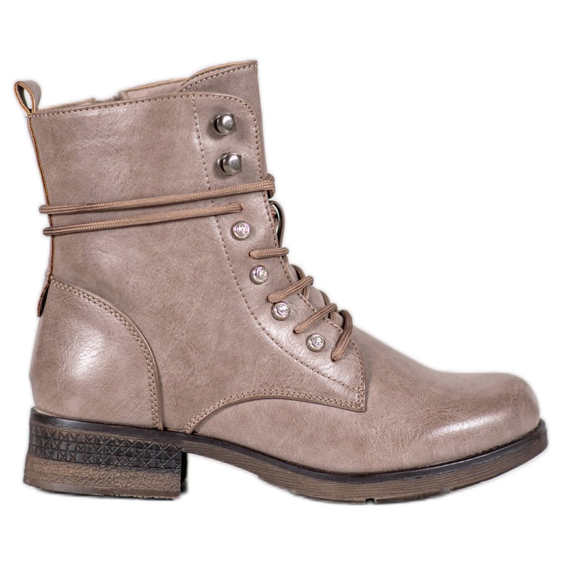 SHELOVET Bottes en éco-cuir brun