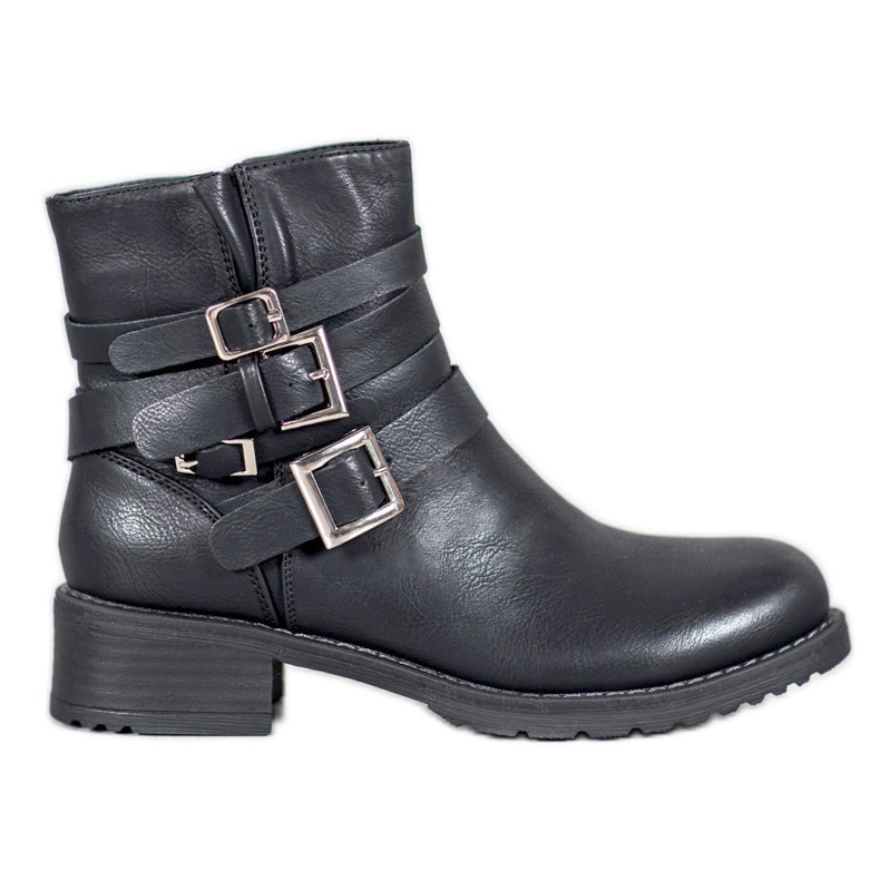 SHELOVET Bottes noires classiques le noir
