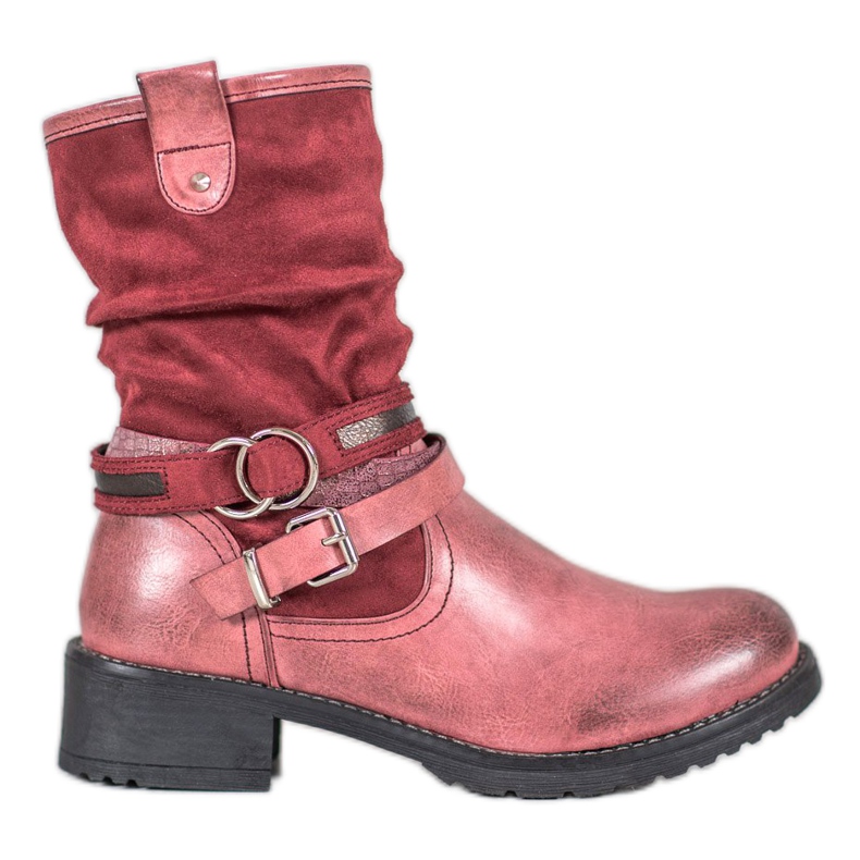SHELOVET Bottes hautes rouges