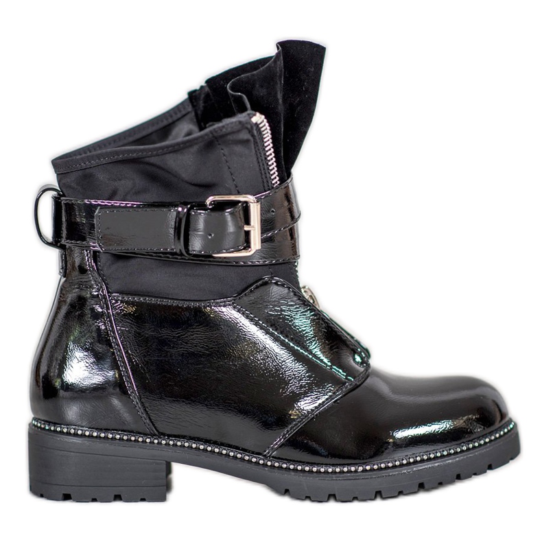 Seastar Boots laquées noires le noir