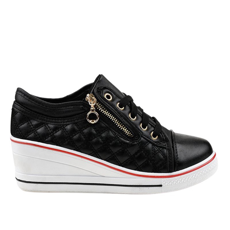 Baskets noires sur le coin LT-413B-1 le noir