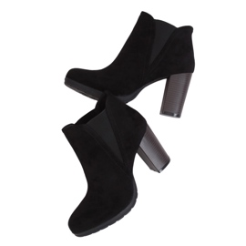 Bottines noires à talons H9261 Negro