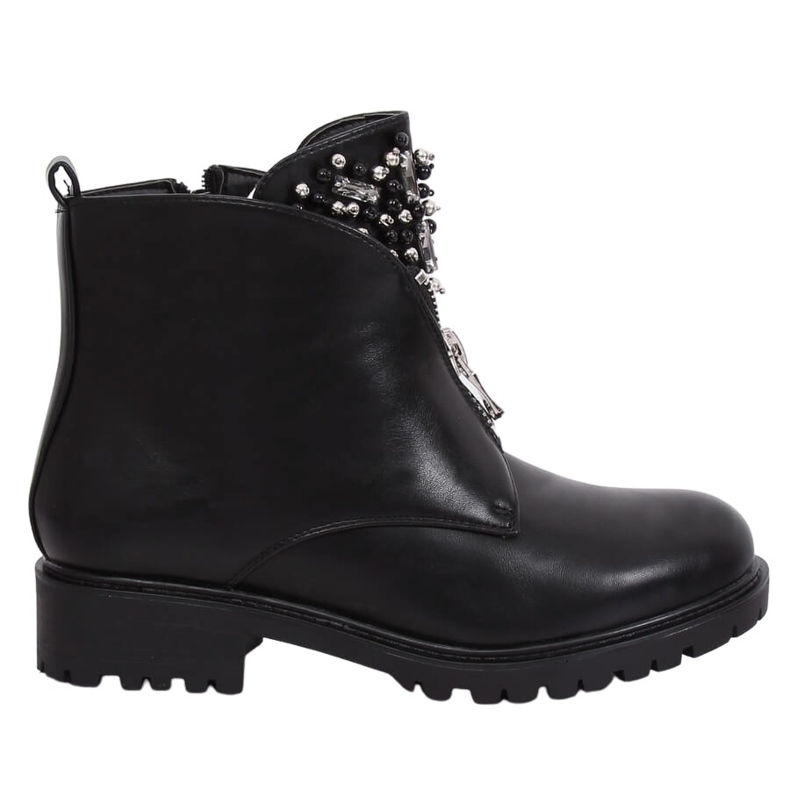 Bottes pour femmes noires sur le protecteur noir BK-37 Black le noir
