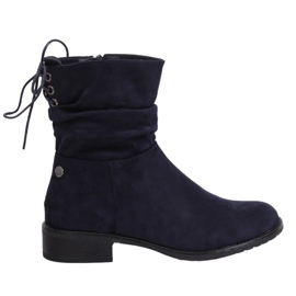 Bottines plates femme bleu marine B-09 Bleu
