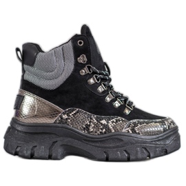 Bottines VICES à lacets le noir