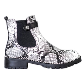 Seastar Bottines Chelsea à imprimé serpent blanc multicolore