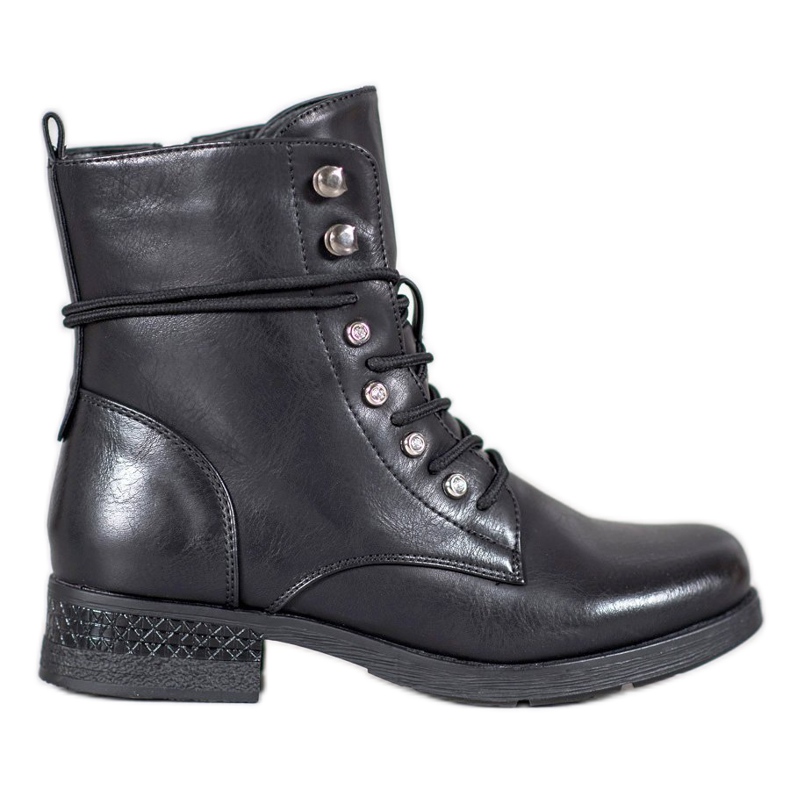 SHELOVET Bottes en éco-cuir le noir