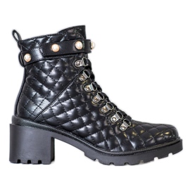 Seastar Bottes matelassées sur la plate-forme noir