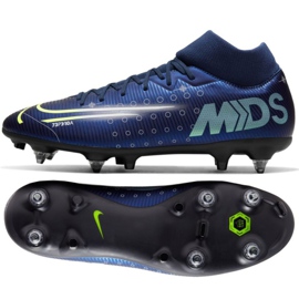 Chaussure de football Nike Mercurial Superfly 7 Academy Mds Sg Pro Ac M CK0014-401 bleu marine bleu marine