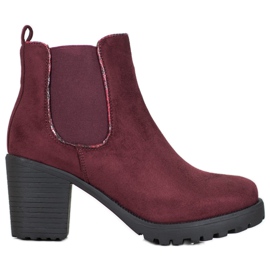 Erynn Bottines Chelsea en daim sur la plate-forme rouge