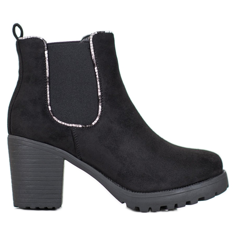Erynn Bottines Chelsea en daim sur la plate-forme le noir
