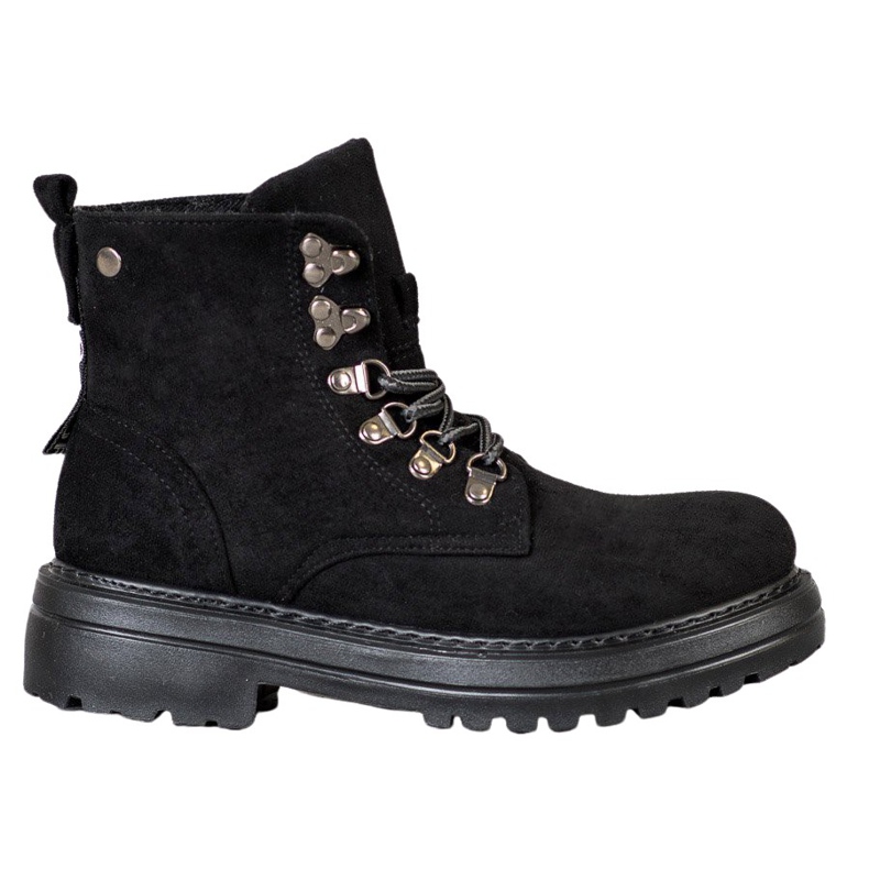 SHELOVET Trappeurs à lacets le noir SHELOVET Trappeurs à lacets le noir