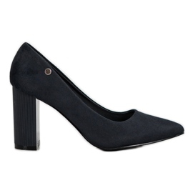 Goodin Escarpins en daim sur un pilier le noir