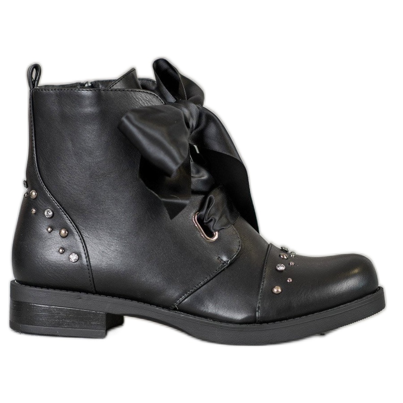 Bestelle Bottines à ruban le noir
