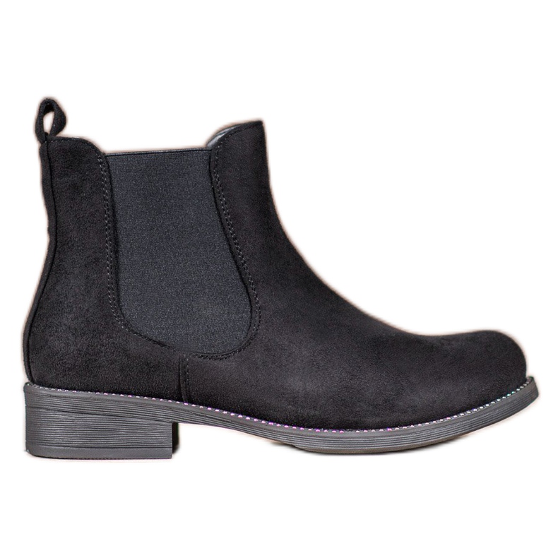 SDS Bottines Chelsea avec cristaux le noir SDS Bottines Chelsea avec cristaux le noir
