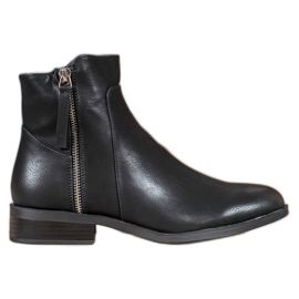 SDS Bottines noires à fermeture éclair