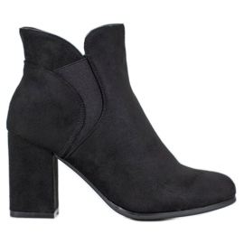 Marquiz Bottines en daim à enfiler noir