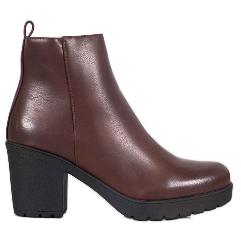SHELOVET Bottes sur la plate-forme rouge