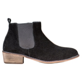 Goodin Bottines chelsea en cuir noir