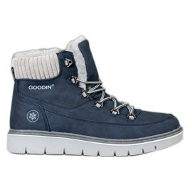 Goodin Trappeurs sur la plate-forme bleu