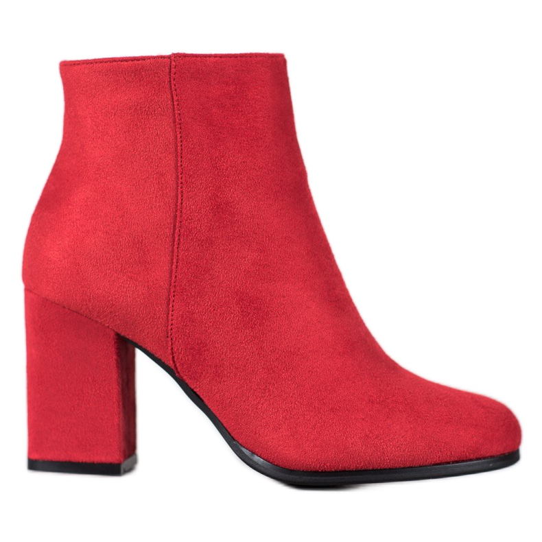 Marquiz Bottines en daim rouge