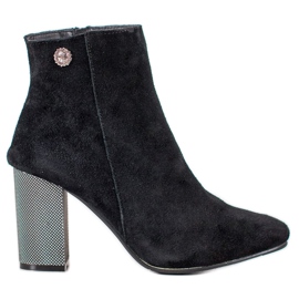 Goodin Bottines En Cuir Sur Un Pilier noir