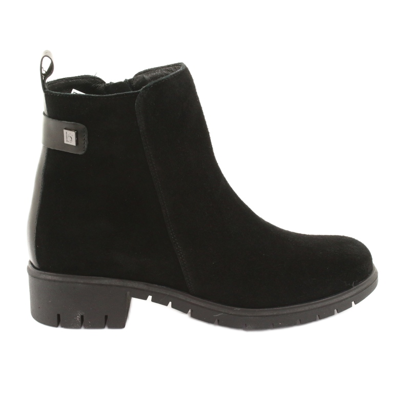 Arka Bottes de femmes isolées en daim cuir 7202 noir le noir
