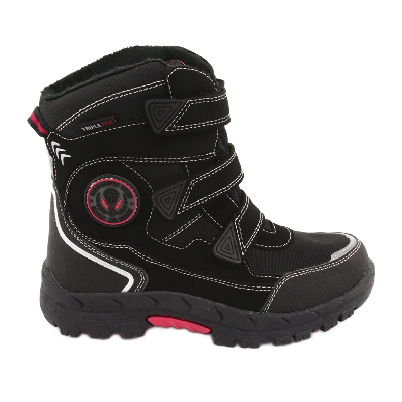 American Club Bottines noires avec membrane américaine HL23 le noir rouge American Club Bottines noires avec membrane américaine HL23 le noir rouge