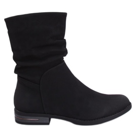 Bottes noires plates pour femmes 5139 Noir le noir