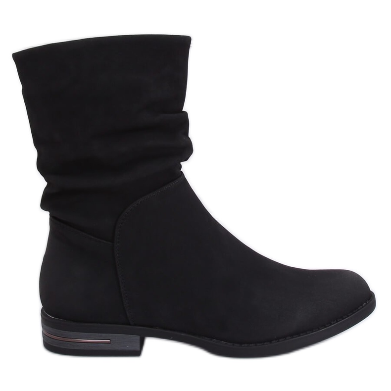 Bottes noires plates pour femmes 5139 Noir le noir