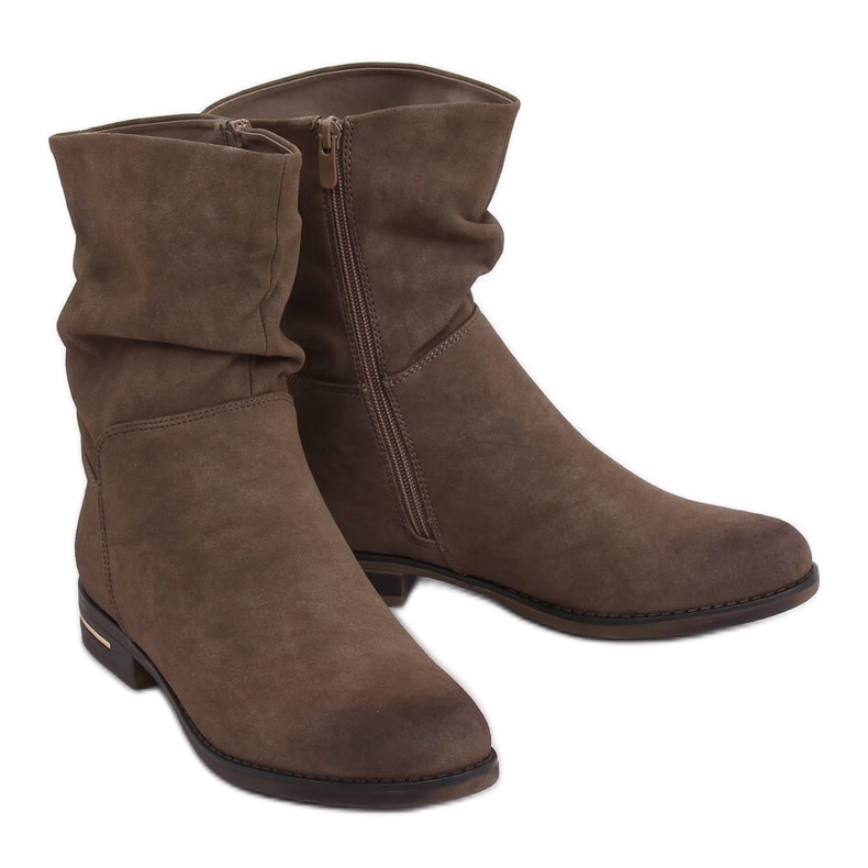 Bottines plates femme kaki 5139 Kaki Bottines plates femme kaki 5139 Kaki