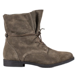 Filippo Bottes en cuir classiques gris