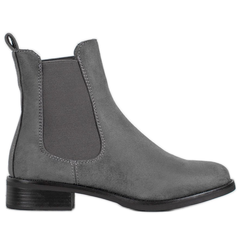 SDS Bottines Chelsea en daim gris