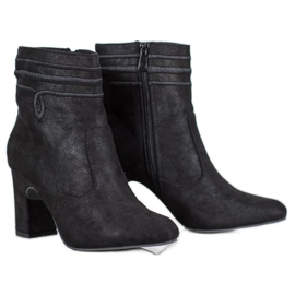 Kylie Bottines à talons en daim le noir